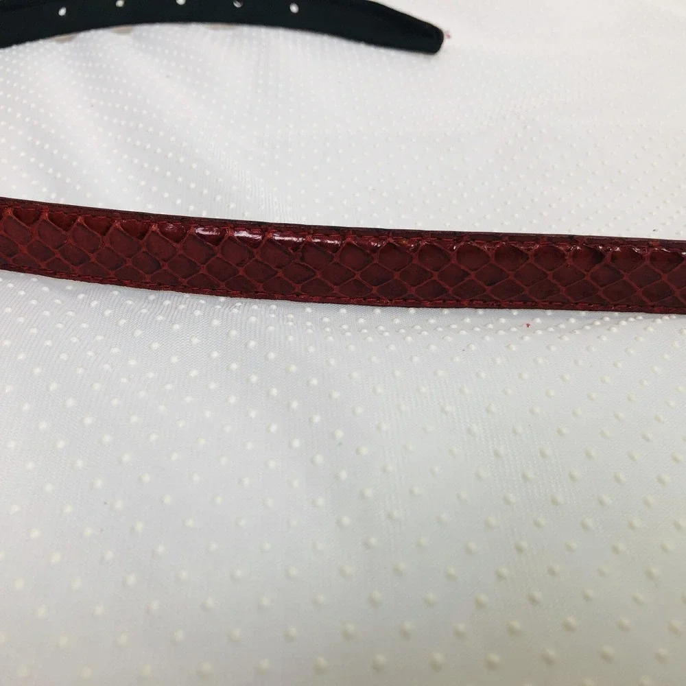 Cassidy Genuine Snake Skin Womens Belt Red Size‎ Medium 3/4